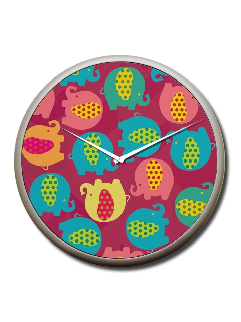 

STYBUZZ Multicoloured Dial Round 27.94 cm x 27.94 cm Analogue Wall Clock, Multi