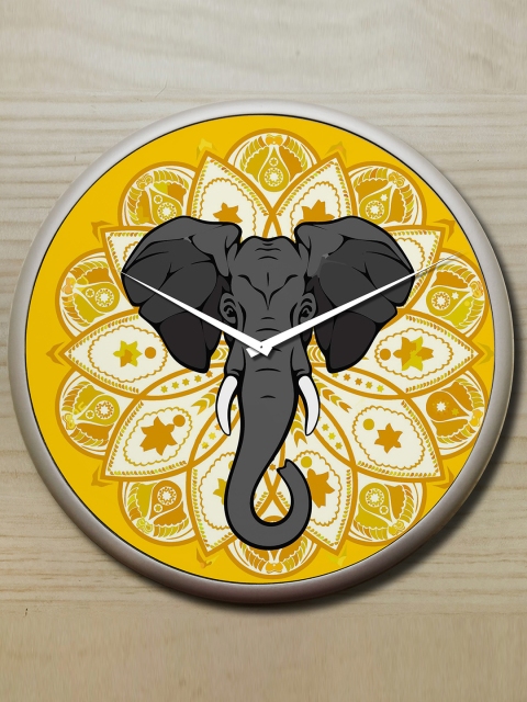 

STYBUZZ Silver Round 27.94 cm Wall Clock