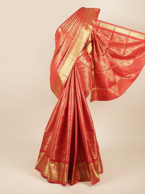 

Pothys Red & Gold Ethnic Motifs Zari Pure Silk Saree
