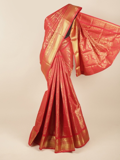 

Pothys Red & Gold Ethnic Motifs Zari Pure Silk Saree