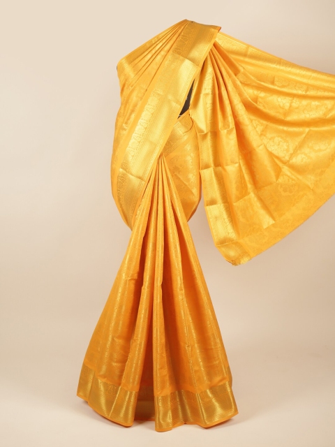

Pothys Yellow Woven Design Zari Pure Silk Saree