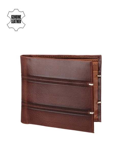 

Teakwood Leathers Men Brown Textured Genuine Leather Wallet
