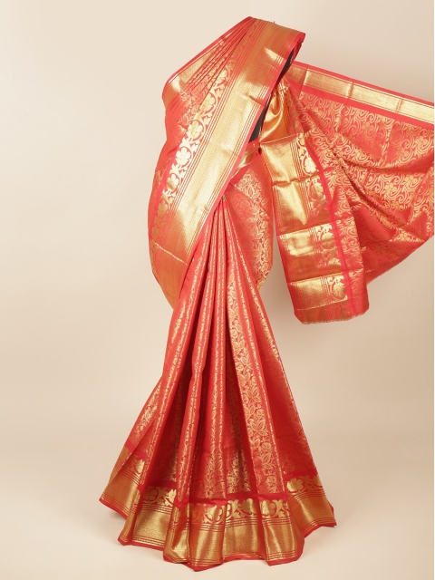 

Pothys Red Woven Design Pure Silk Saree