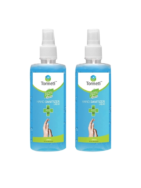 

Tormeti Blue 80% Alcohol Base Liquid Hand Sanitizer Spray 200 Ml Each