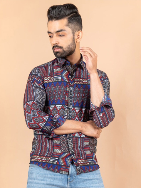 

Tistabene Men Multicoloured Smart Printed Casual Shirt, Multi