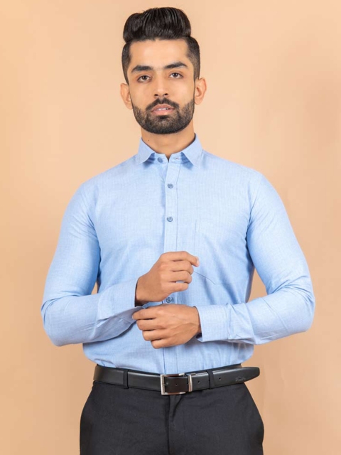 

Tistabene Men Blue Smart Casual Shirt
