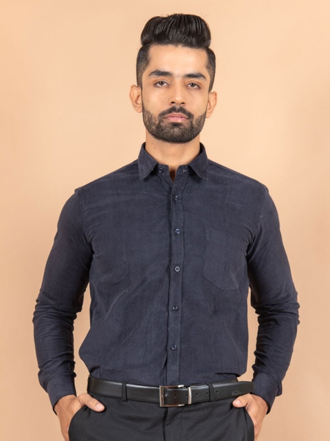 

Tistabene Men Navy Blue Smart Formal Shirt