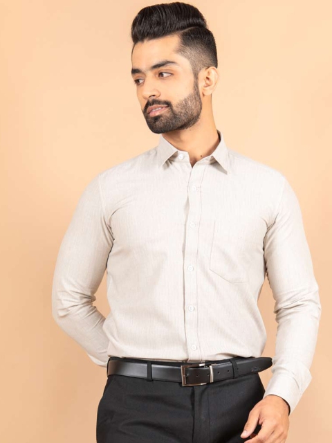 

Tistabene Men Khaki Smart Formal Shirt