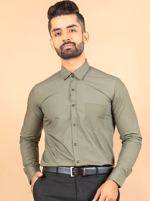 

Tistabene Men Green Smart Cotton Formal Shirt