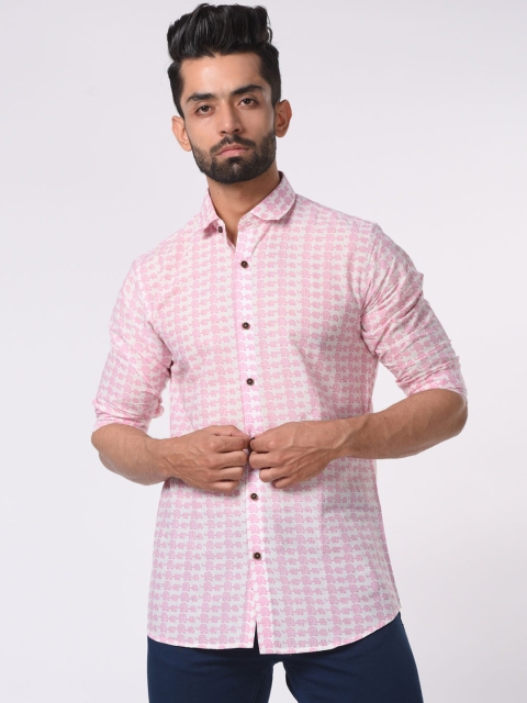 

Tistabene Men White Smart Gingham Checked Casual Shirt