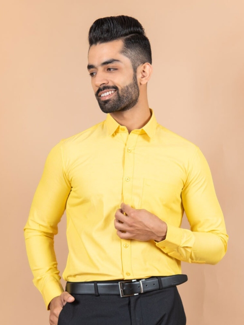 

Tistabene Men Yellow Smart Casual Shirt