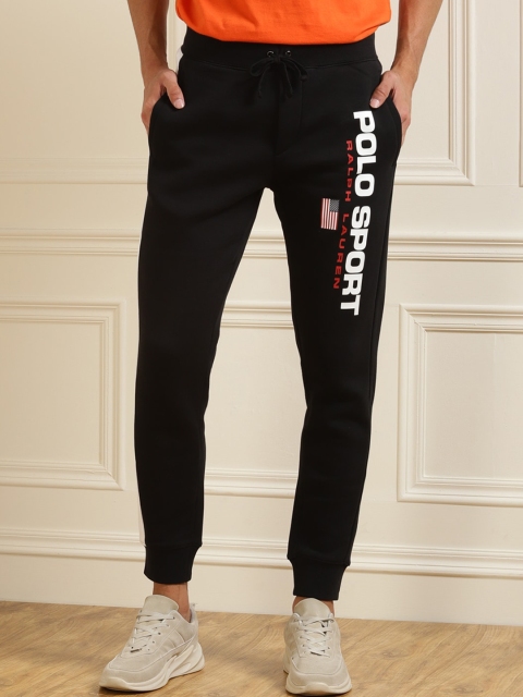 

Polo Ralph Lauren Men Black Solid Pure Cotton Joggers