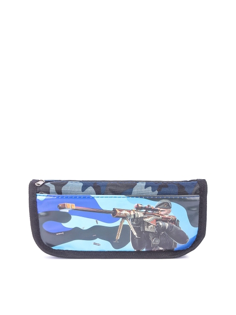 

Instabuyz Kids Black & Blue Printed Pencil Pouch