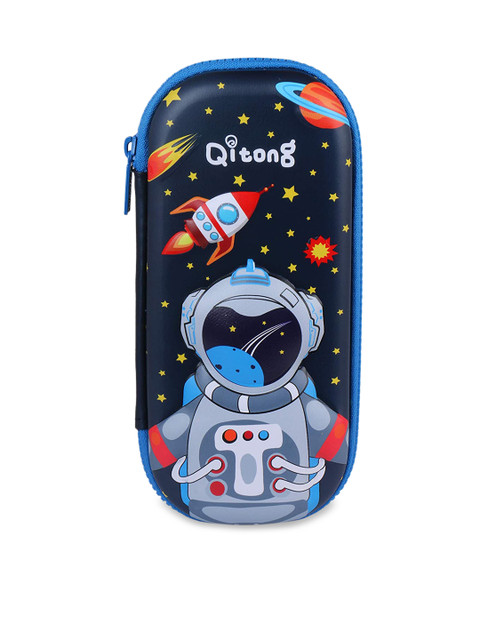 

Instabuyz Kids Blue Printed Zipper Pencil Pouch