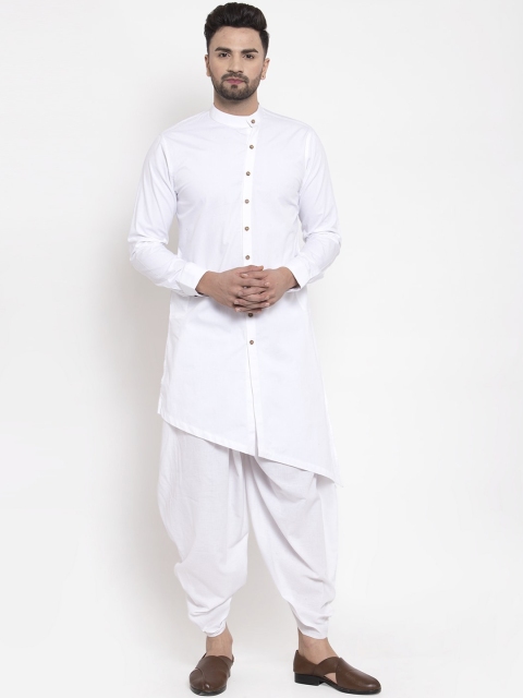 

Zotw Men White Solid Cotton Kurta
