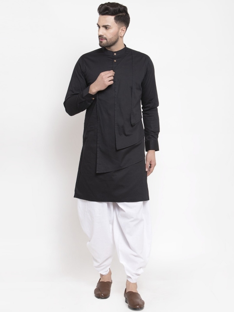 

Zotw Men Black Layerd Kurta