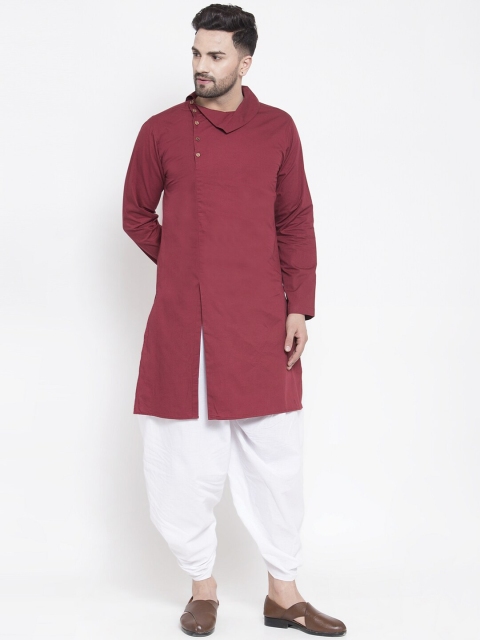 

Zotw Men Maroon Angrakha Kurta