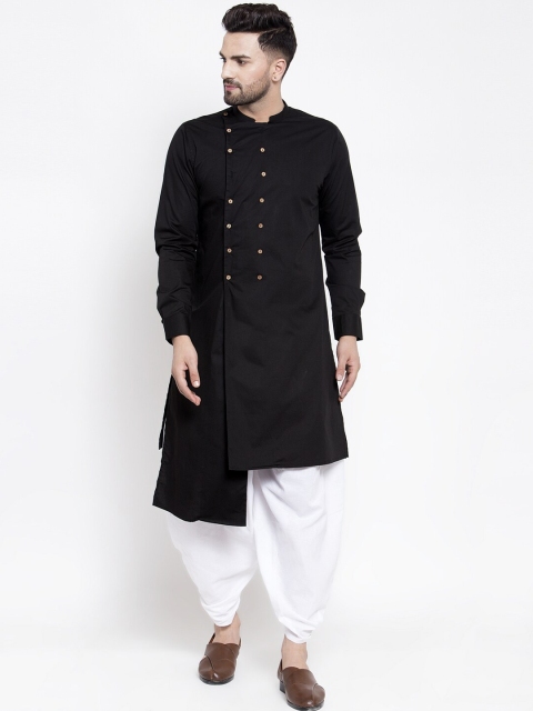 

Zotw Men Black Asymmetric Kurta