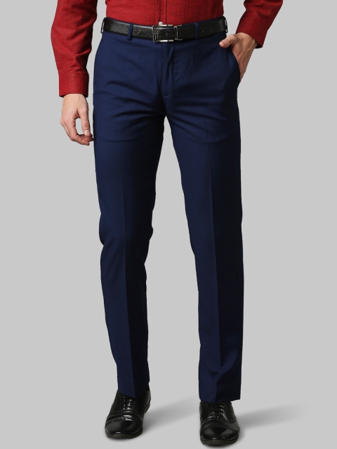 

Park Avenue Men Blue Solid Trousers
