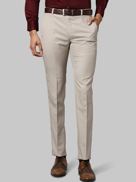 

Raymond Men Beige Slim Fit Trousers
