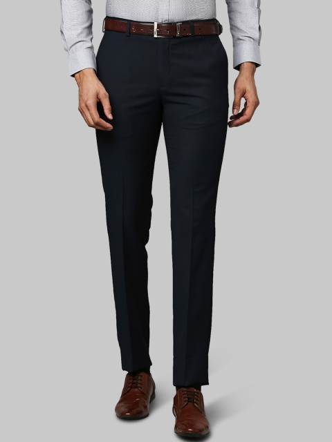 

Raymond Men Navy Blue Solid Slim Fit Formal Trousers