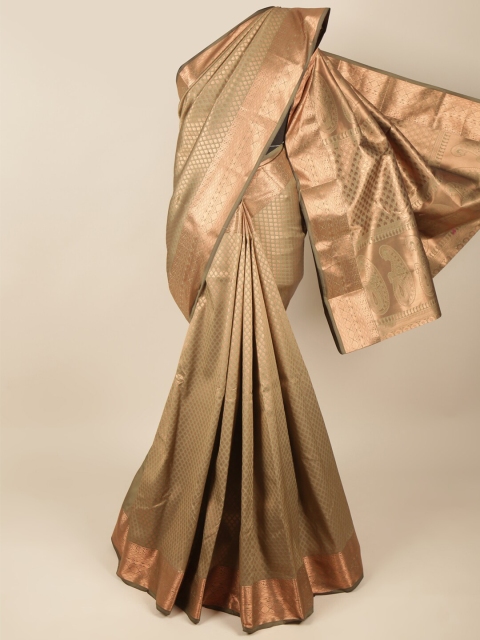

Pothys Copper-Toned Woven Design Zari Pure Silk Saree