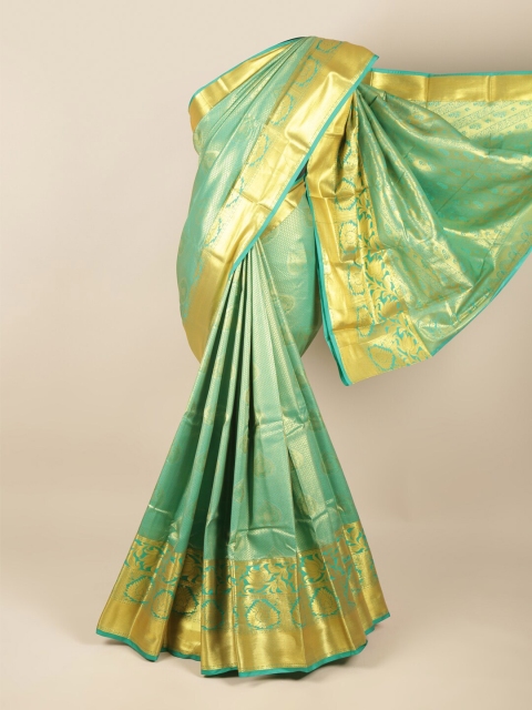 

Pothys GreenWoven Design Pure Silk Saree, Green