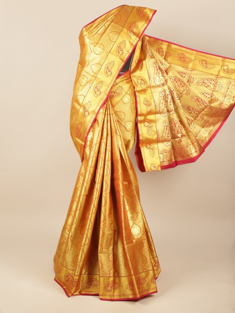 

Pothys Gold-Toned Woven Design Pure Silk Saree