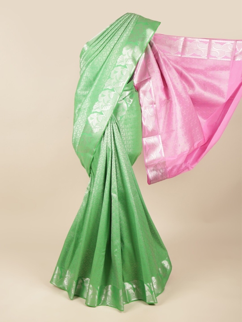 

Pothys Green & Pink Woven Design Zari Pure Silk Saree