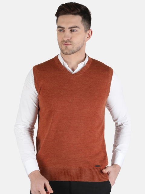 

Monte Carlo Men Orange Woolen Sweater Vest