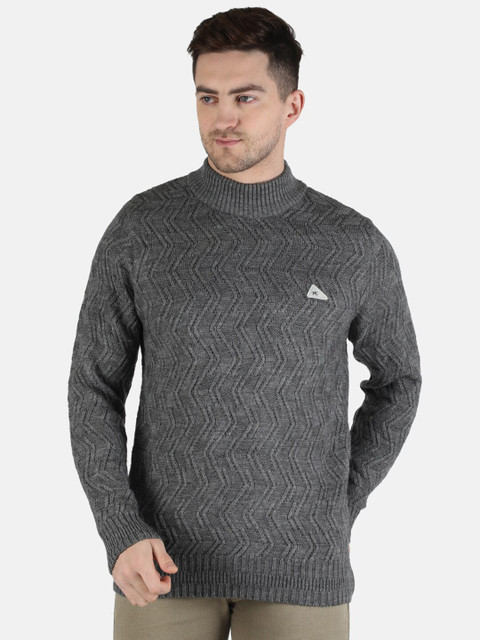 

Monte Carlo Men Grey Striped Pullover