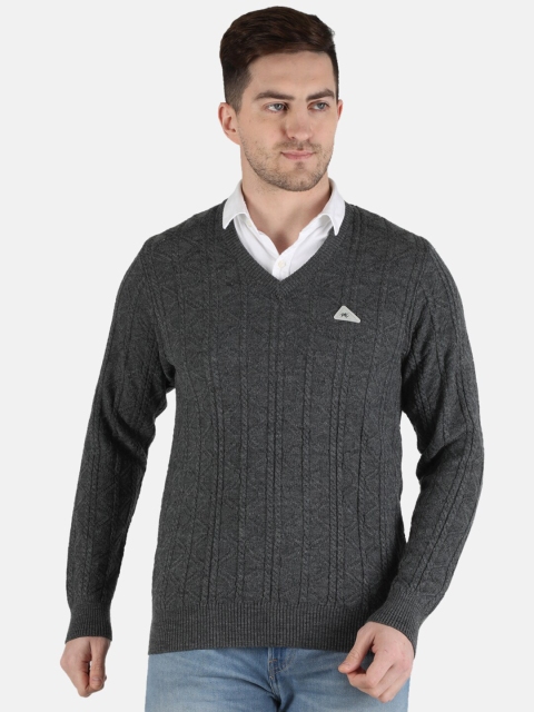 

Monte Carlo Men Grey Cable Knit Pullover