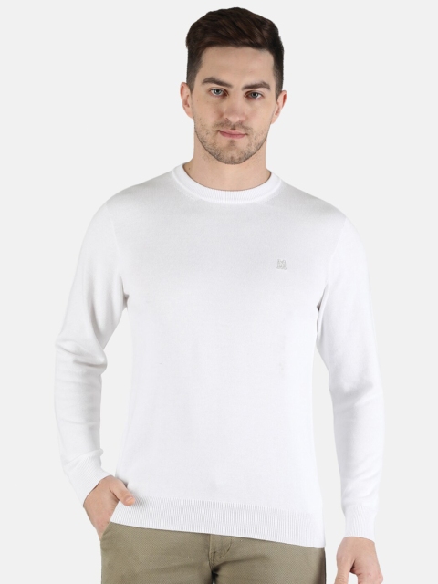 

Monte Carlo Men White Solid Pullover