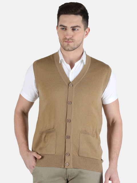 

Monte Carlo Men Brown Solid Wool Cardigan