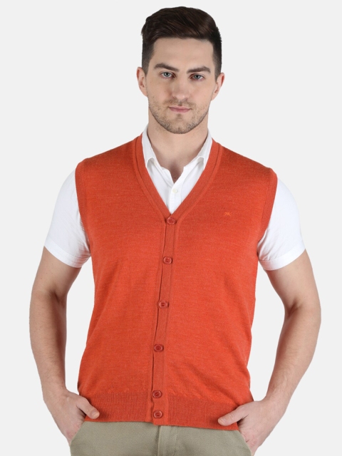 

Monte Carlo Men Orange Pure Wool Cardigan