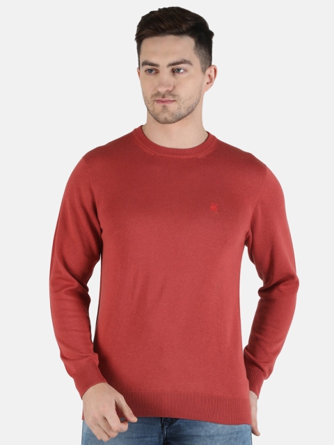 

Monte Carlo Men Orange Solid Wool Pullover