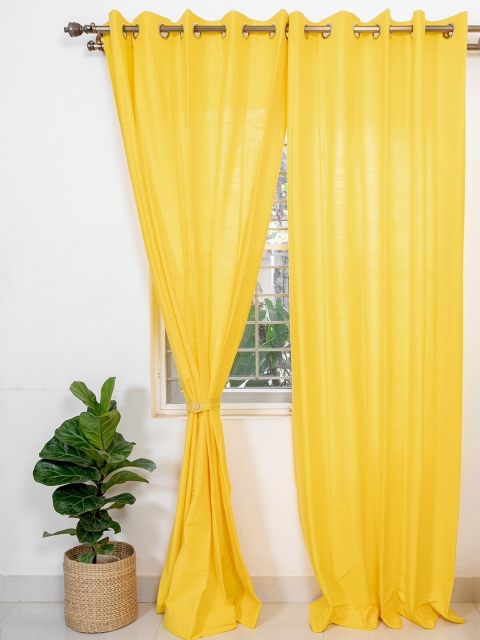 

The Yellow Dwelling Yellow Cotton Door Curtain