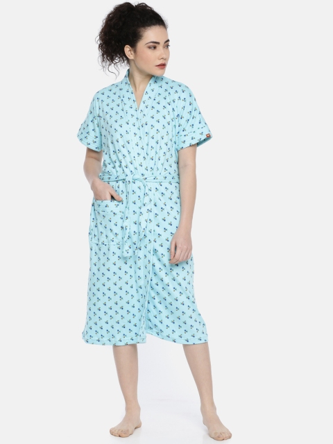 

GOLDSTROMS Women Blue Printed Bath Robe