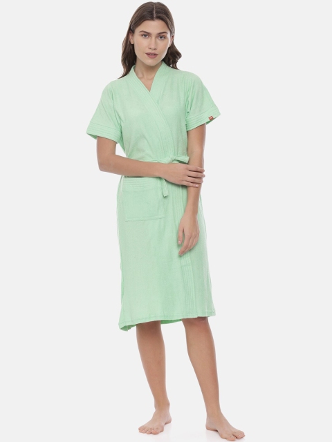 

GOLDSTROMS Women Sea-Green Solid Bath Robe