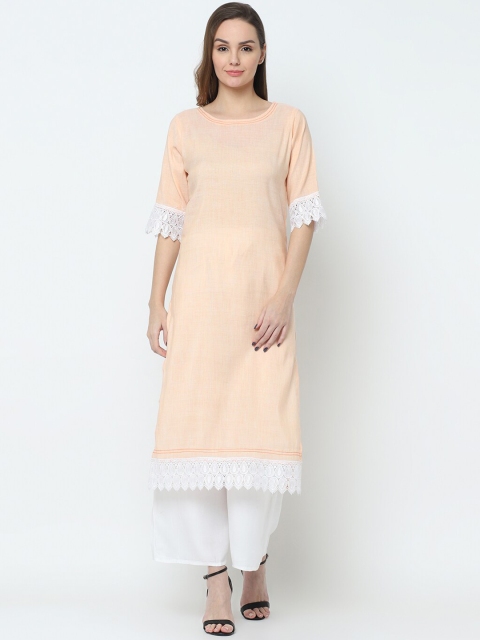 

TRUNDZ Women Orange Kurta
