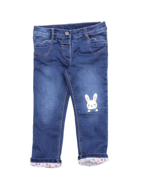 

Lil Lollipop Girls Blue Heavy Fade Pure Cotton Jeans