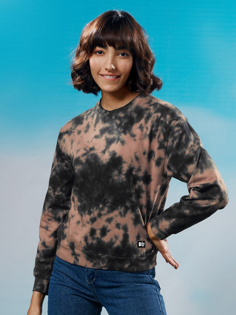 

The Souled Store Woman Multicoloured Tie & Dye Sweatshirt, Multi