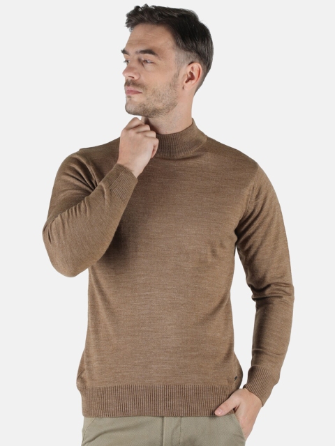 

Monte Carlo Men Khaki Solid Wool Pullover