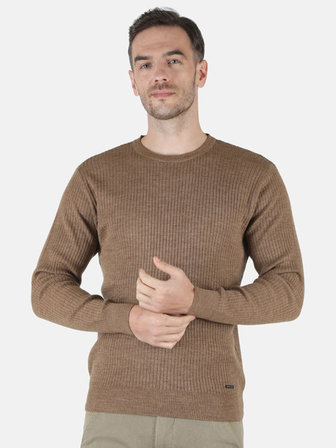 

Monte Carlo Men Khaki Ribbed Pullover