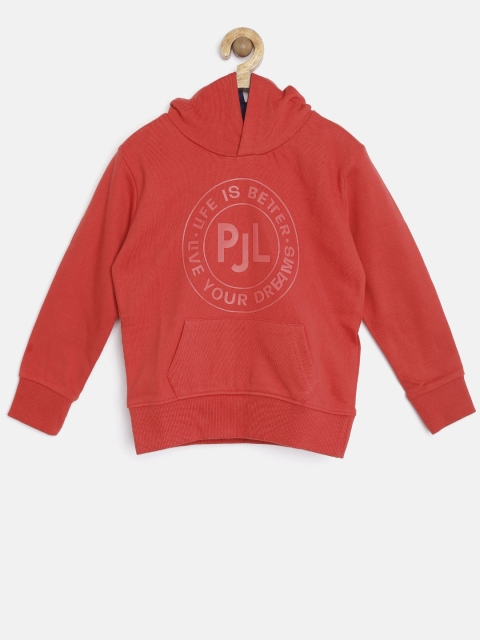 

Pepe Jeans Boys Red Printed Hooded Sweatshirt