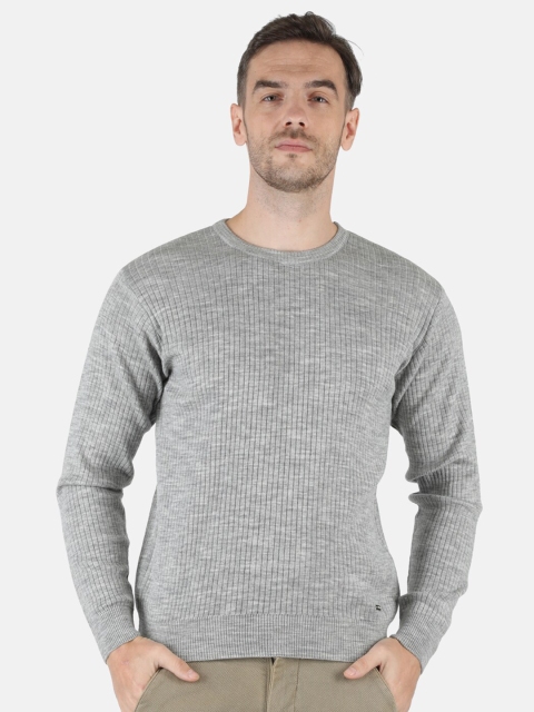 

Monte Carlo Men Grey Wool Ribbed Pullover