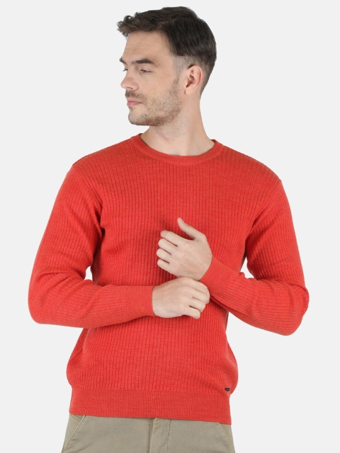 

Monte Carlo Men Orange Ribbed Pullover