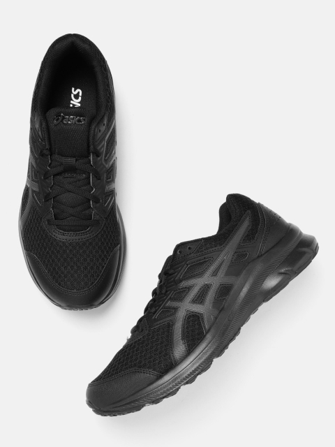 

ASICS Men Black Recent SW 12 Woven Design Running Shoes