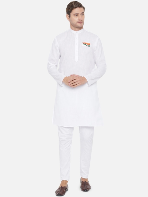 

MAXENCE Men White Pure Cotton Kurta with Trousers