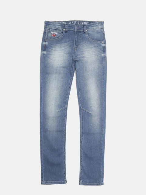 

Pepe Jeans Boys Blue Cashed Slim Fit Mid-Rise Clean Look Jeans